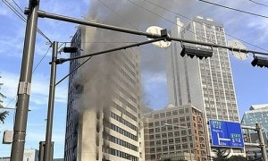 韩国首尔一办公大楼发生火灾 伤亡不明
