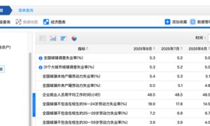 国家统计局发布8月份分年龄组失业率数据