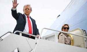 特朗普专机,险些被撞了