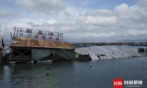 广东阳江至少5组风电机被台风折断,千亩光伏电厂受损|图集