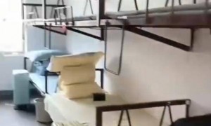 湖南一学生宿舍床铺仅用三角铁和螺丝固定,学校回应