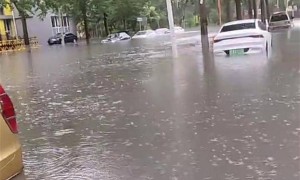 沈阳暴雨致市区严重内涝,商户:店内积水深至大腿,街上车辆几乎没顶